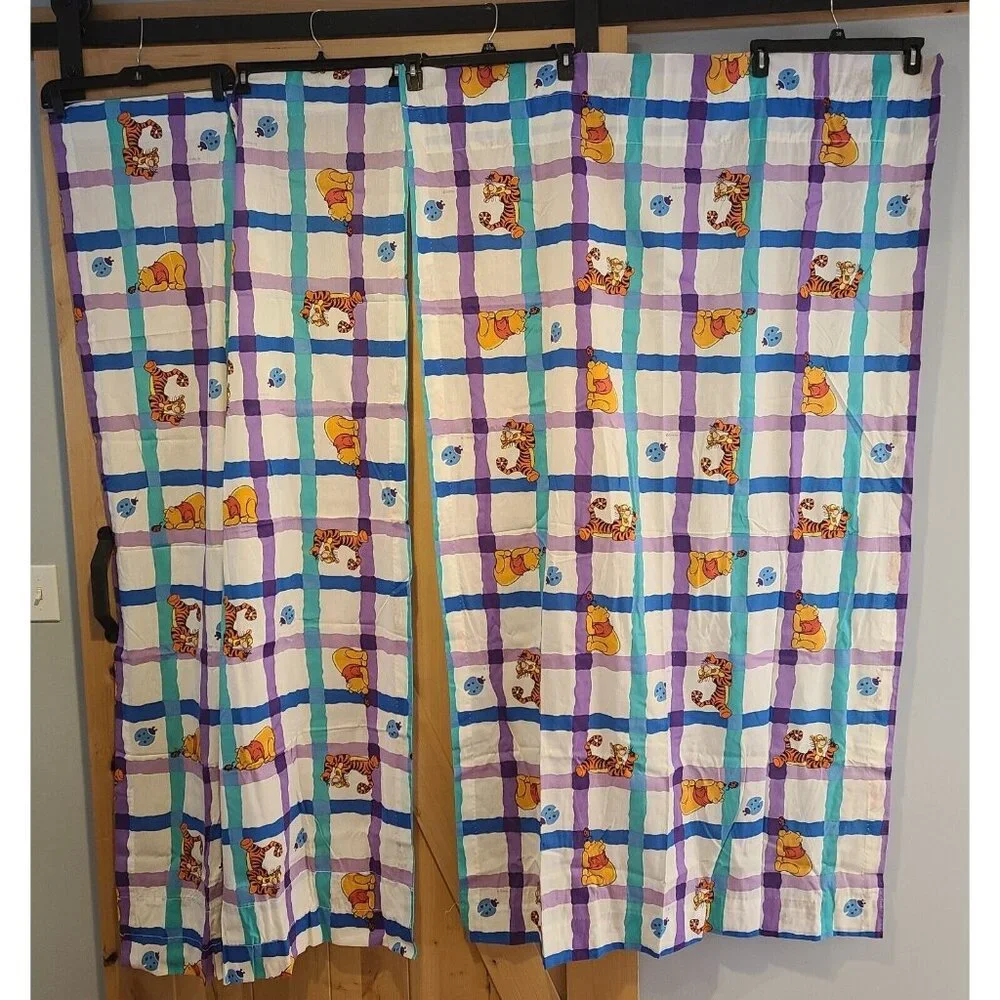 Disney Winnie-the-Pooh & Tigger Window Drapes 1 Set 80x63